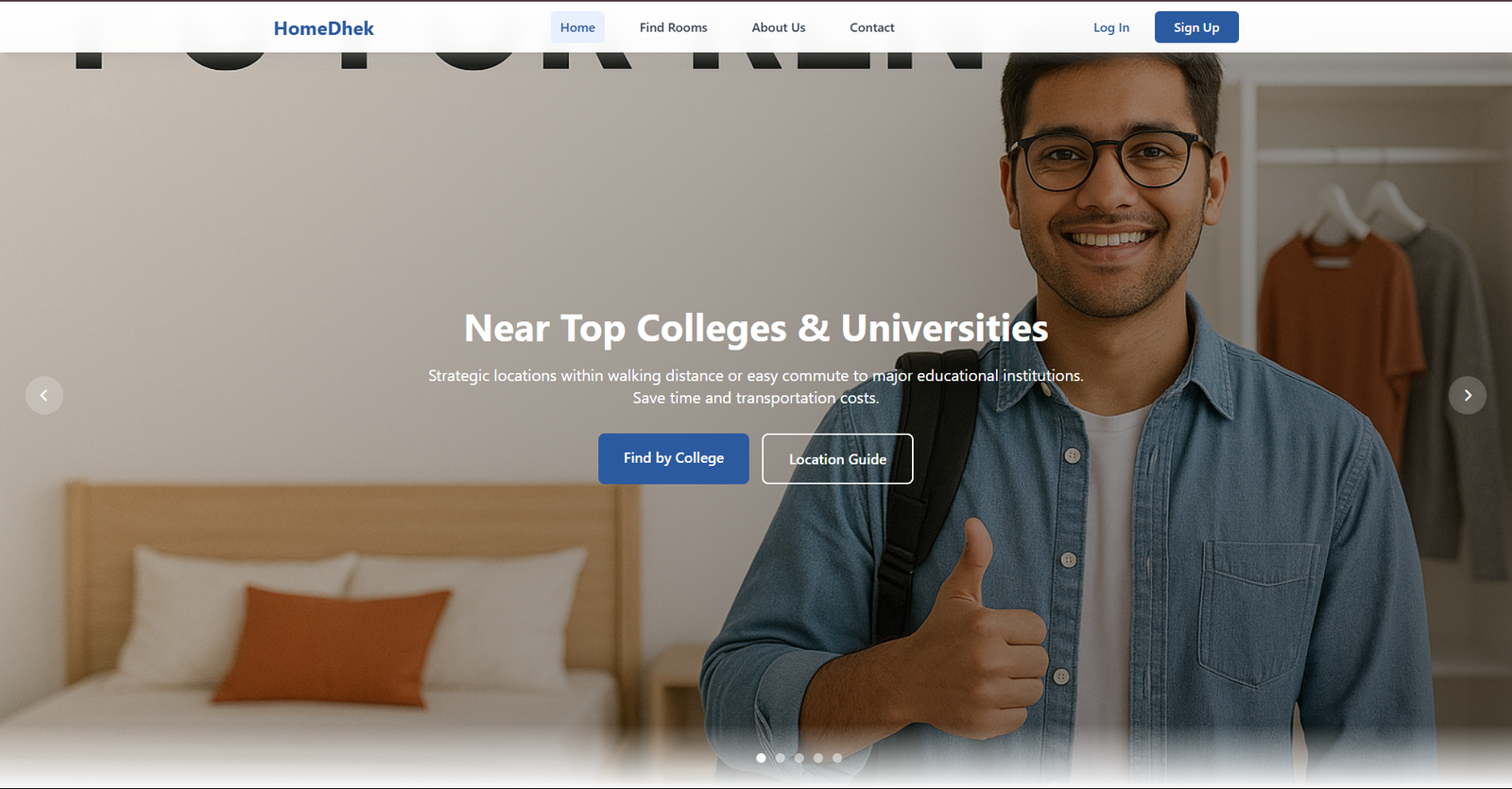 HomeDhek — Student PG Finder