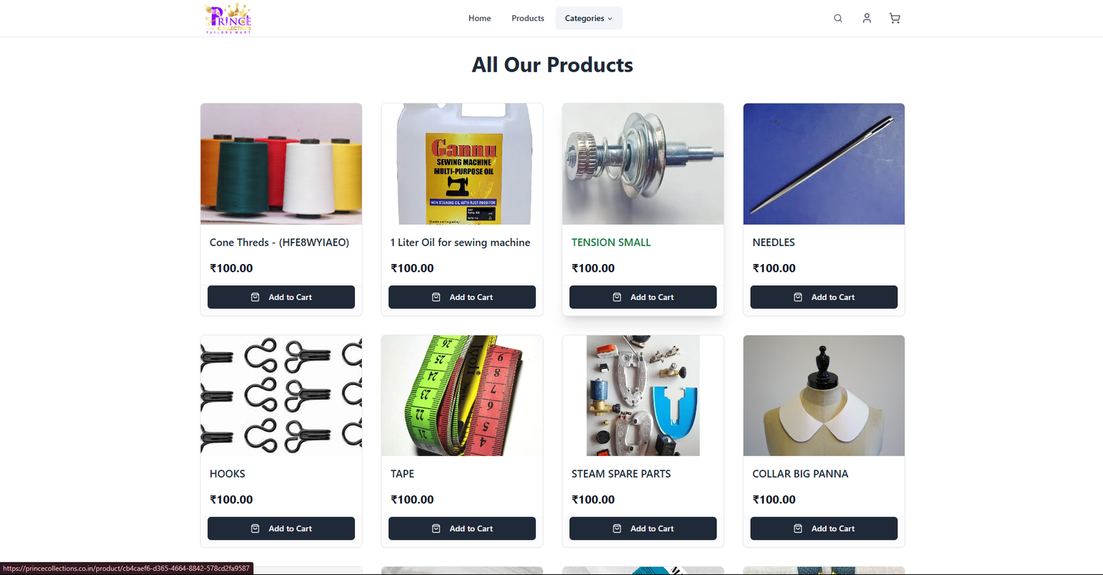 Prince Collections — Textile Wholesale